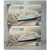 Image 1 : 2 NEW  WHITE STEAMPLY TRAVEL STEAMERS