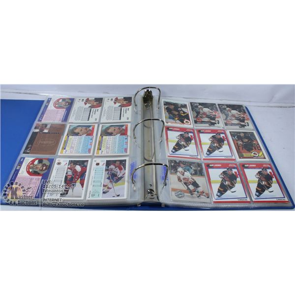 BINDER OF HOCKEY CARDS