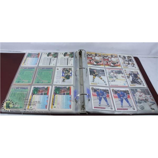 BINDER OF HOCKEY CARDS