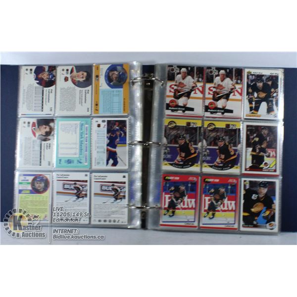 BINDER OF HOCKEY CARDS