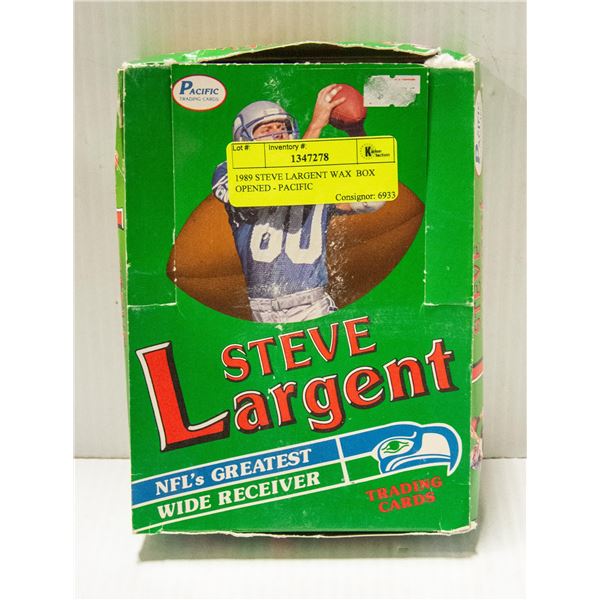 1989 STEVE LARGENT WAX  BOX OPENED - PACIFIC
