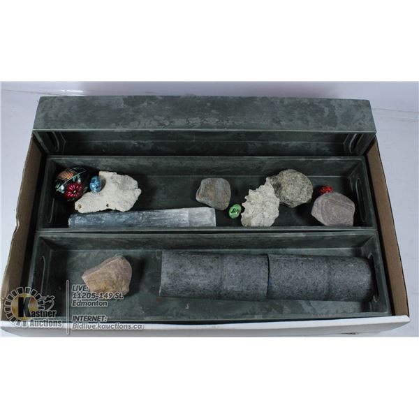 BOX OF GRANITE TRAYS AND MORE