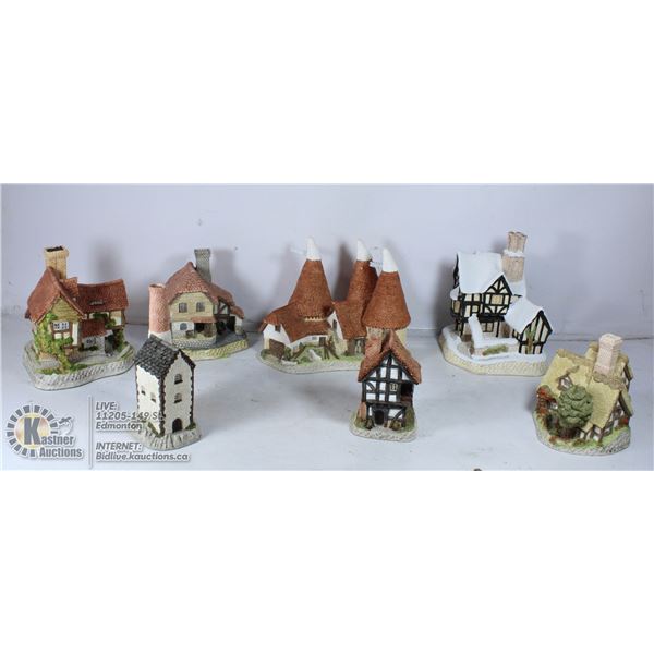 LOT OF 7 MINIATURE COLLECTIBLE HOUSES BY DAVID