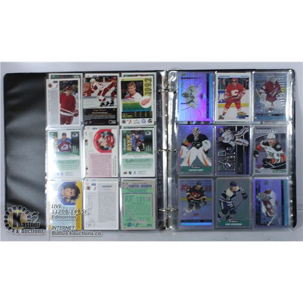 BINDER OFF ALL ROOKIE CARDS & INSERTS W/ #ED CARDS
