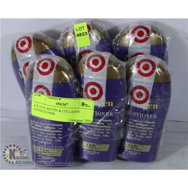 6 X OGX BIOTIN & COLLAGEN CONDITIONER