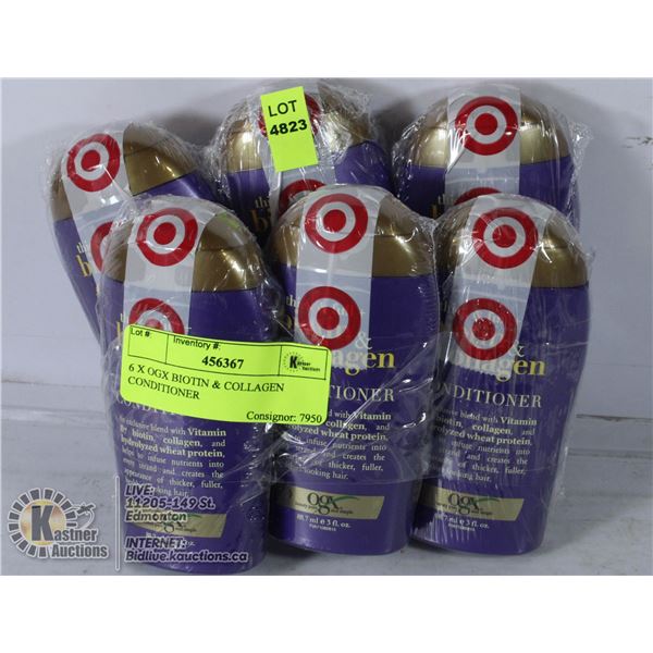 6 X OGX BIOTIN & COLLAGEN CONDITIONER