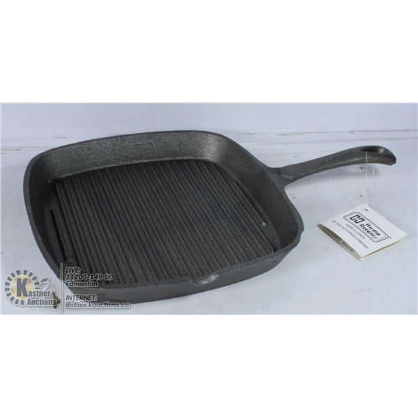 NEW 9" X 9" SQUARE CAST IRON GRIDDLE
