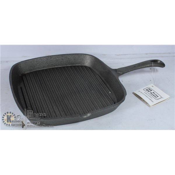 NEW 9" X 9" SQUARE CAST IRON GRIDDLE