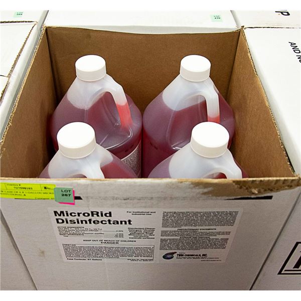 NEW CASE OF 4 X 1 GALLON MICRORID INSTITUTIONAL &