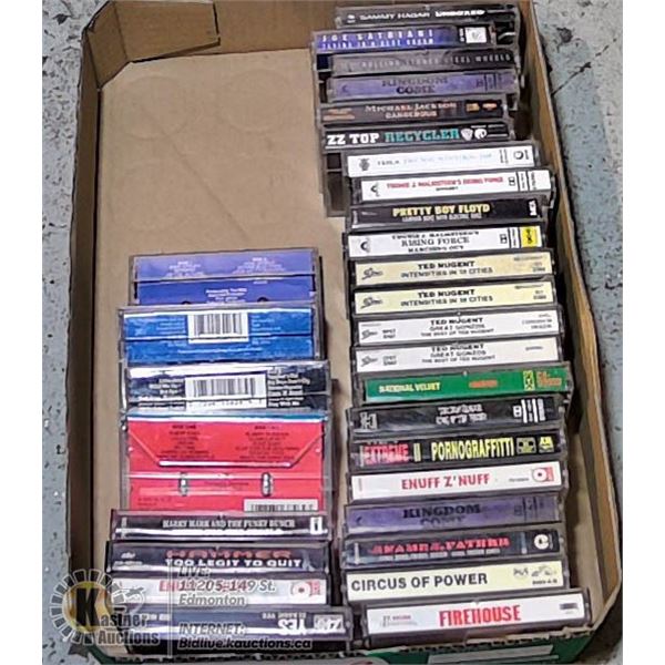 30 HEAVY METAL / CLASSIC ROCK CASSETTE TAPES