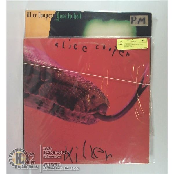 2 ESTATE RECORD COLLECTION VINYL LPS. ALICE