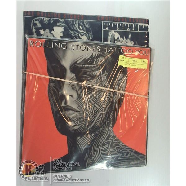 2 ESTATE RECORD COLLECTION VINYL LPS. ROLLING