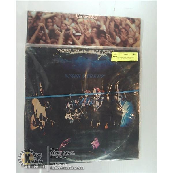 2 ESTATE RECORD COLLECTION VINYL LPS. CROSBY NASH