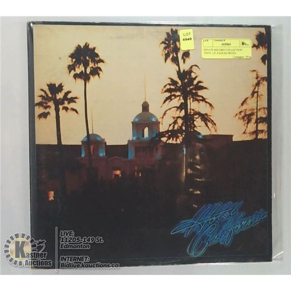 ESTATE RECORD COLLECTION VINYL LP. EAGLES HOTEL