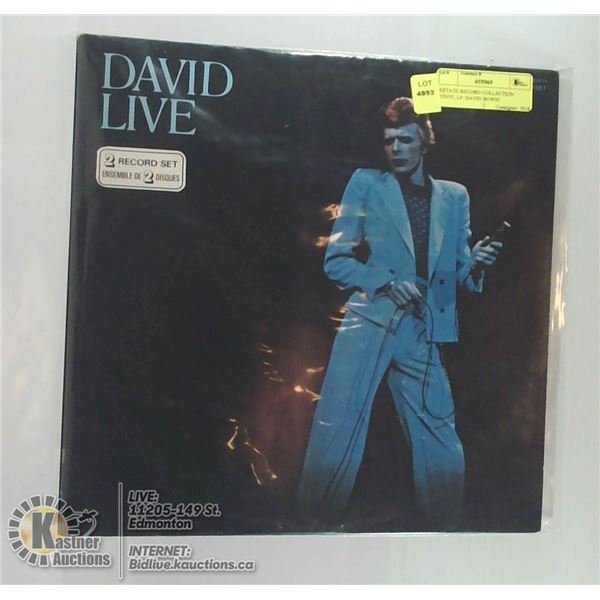 ESTATE RECORD COLLECTION VINYL LP. DAVID BOWIE