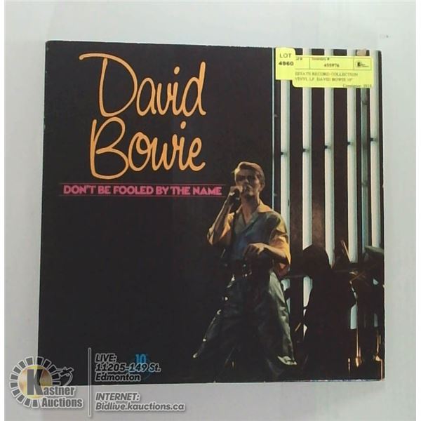 ESTATE RECORD COLLECTION VINYL LP. DAVID BOWIE 10"