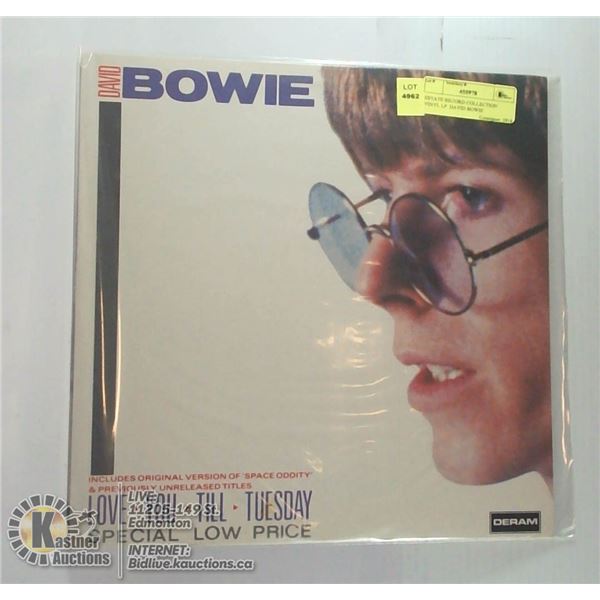 ESTATE RECORD COLLECTION VINYL LP. DAVID BOWIE