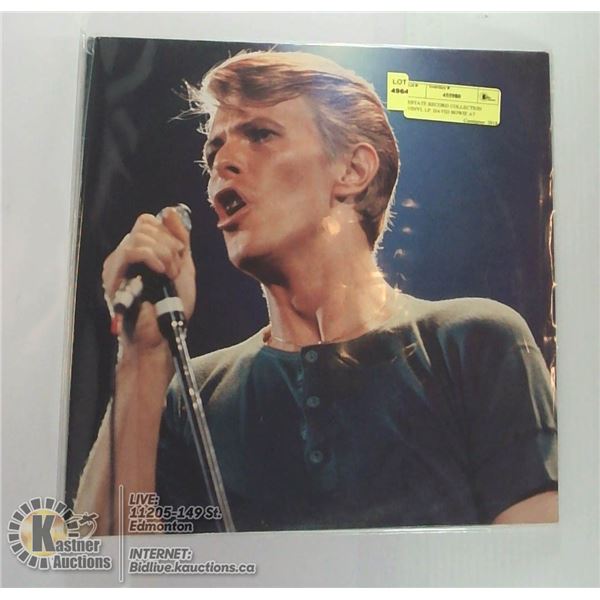ESTATE RECORD COLLECTION VINYL LP. DAVID BOWIE AT