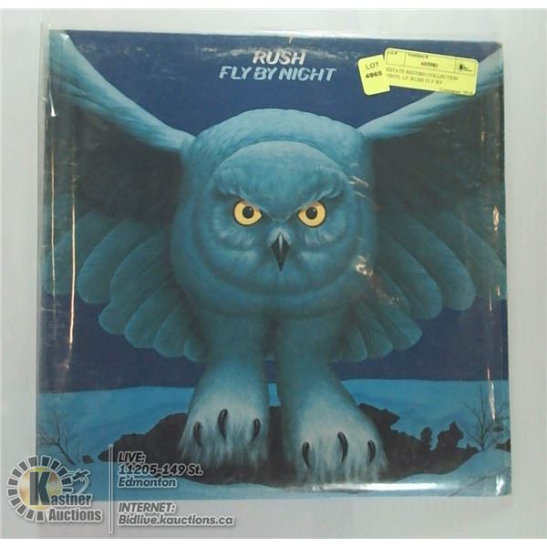 ESTATE RECORD COLLECTION VINYL LP. RUSH FLY BY