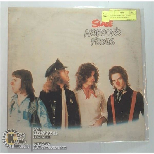 ESTATE RECORD COLLECTION VINYL LP. SLADE NOBODYS