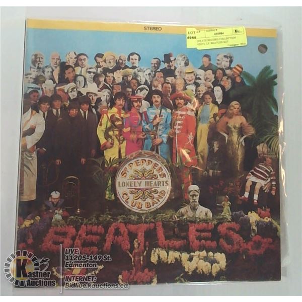ESTATE RECORD COLLECTION VINYL LP. BEATLES SGT
