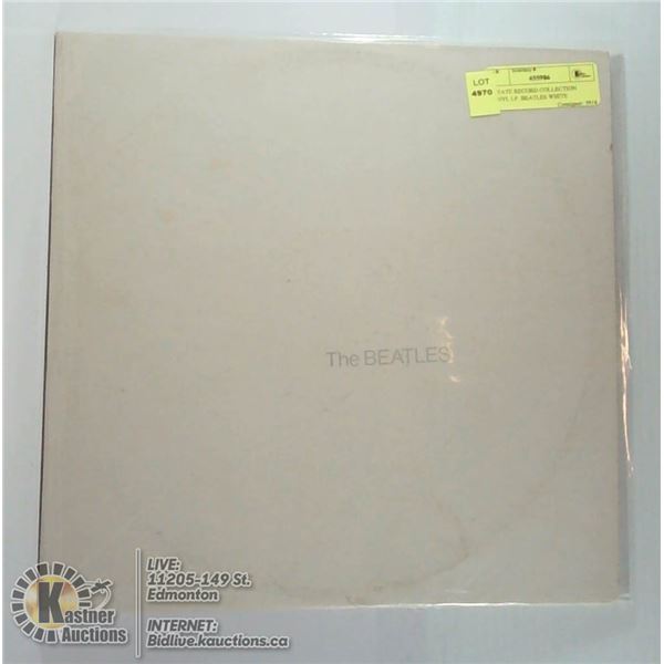 ESTATE RECORD COLLECTION VINYL LP. BEATLES WHITE