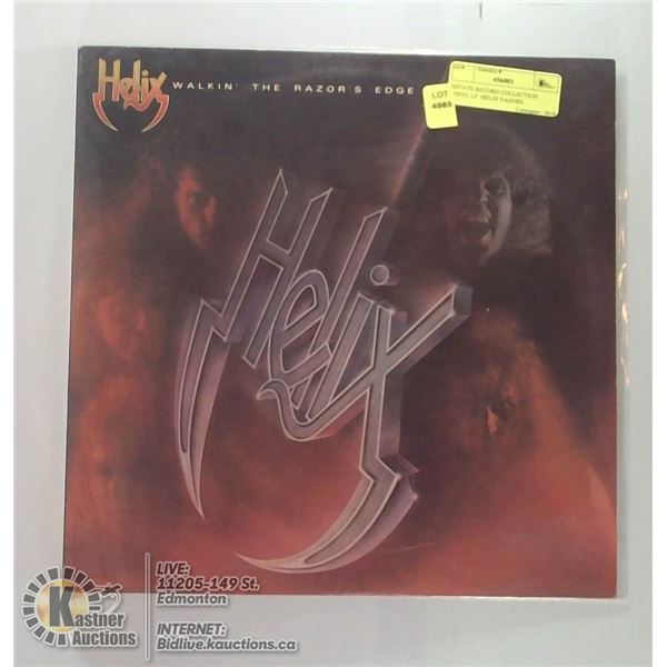 ESTATE RECORD COLLECTION VINYL LP. HELIX RAZORS