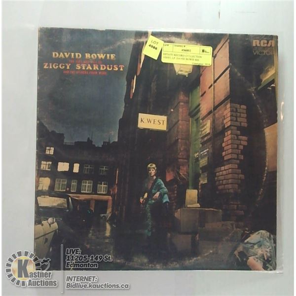 ESTATE RECORD COLLECTION VINYL LP. DAVID BOWIE RIS