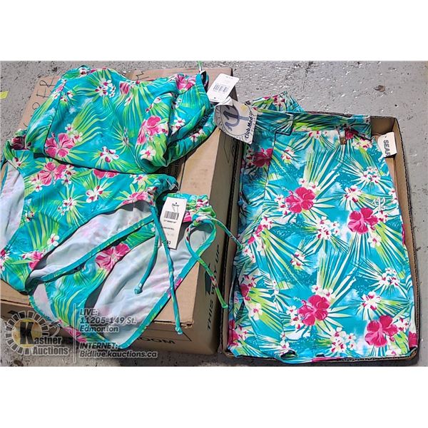 WOMEN'S CLUB MED 3 PCE SWIMWEAR PLUS MATCHING