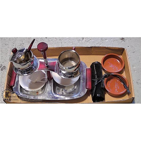SCANDINAVIAN COFFEE SERVER CREAM & SUGAR WITH