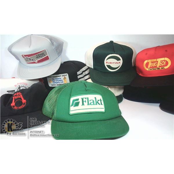 TEN VTG OILFIELD / CONSTR / TRADES BALL CAPS