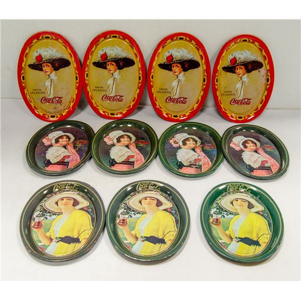 11 VINTAGE COCA COLA MINI TRAYS