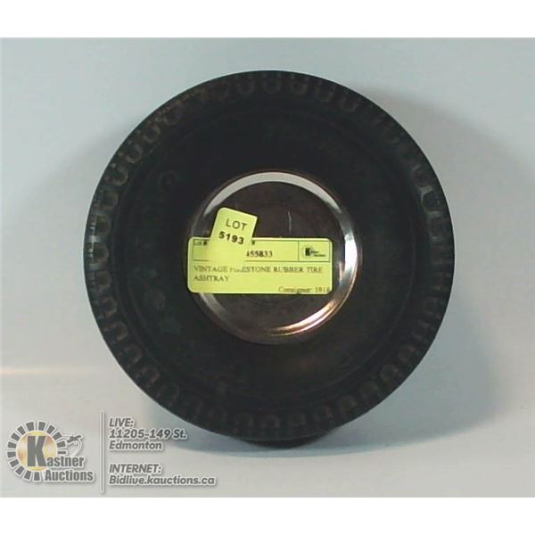 VINTAGE FIRESTONE RUBBER TIRE ASHTRAY