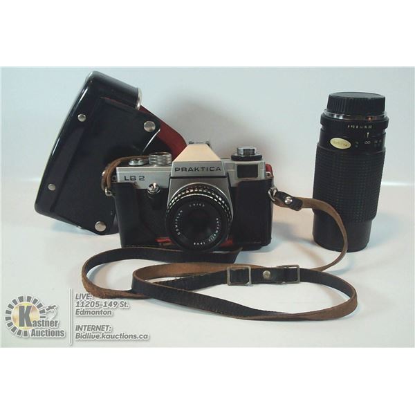 VINTAGE FILM CAMERA /W CASE & 80 - 200MM LENS