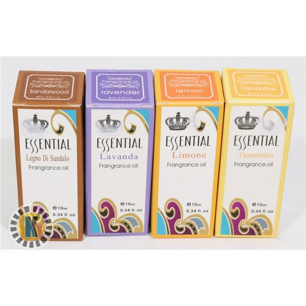 BUNDLE OF 4 ASSORTED ESSENTIAL FRAGRANCE OILS