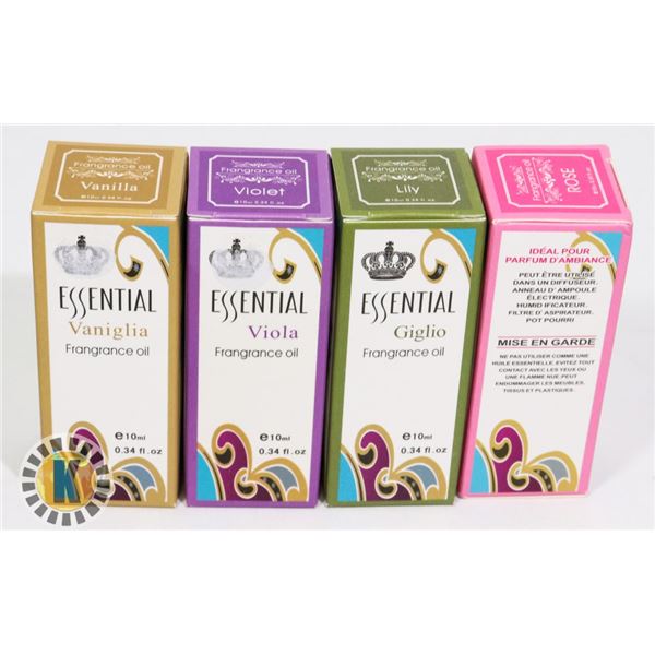 BUNDLE OF 4 ASSORTED ESSENTIAL FRAGRANCE OILS