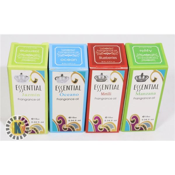 BUNDLE OF 4 ASSORTED ESSENTIAL FRAGRANCE OILS