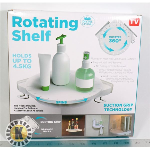 NEW CORNER MOUNT ROTATING SHELF -HOLDS UP TO 4.5K
