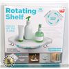Image 1 : NEW CORNER MOUNT ROTATING SHELF -HOLDS UP TO 4.5K