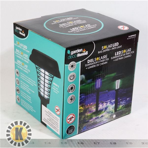 NEW SOLAR LED BUG ZAPPER AND PATH LIGHT
