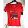 Image 1 : NEW CALGARY FLAMES WOMEN'S T-SHIRT V-NECK MEDIUM