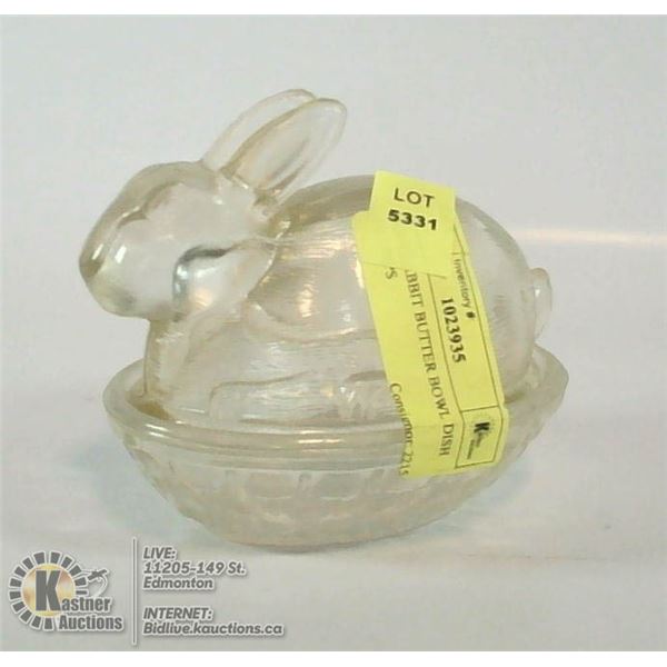 1930'S RABBIT BUTTER BOWL DISH NO CHIPS