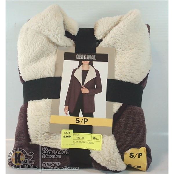 NICOLE MILLER FLEECE LINED PLUM WRAP