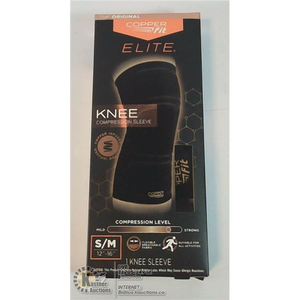 COPPER FIT ELITE KNEE COMPRESSION SLEEVE SIZE:
