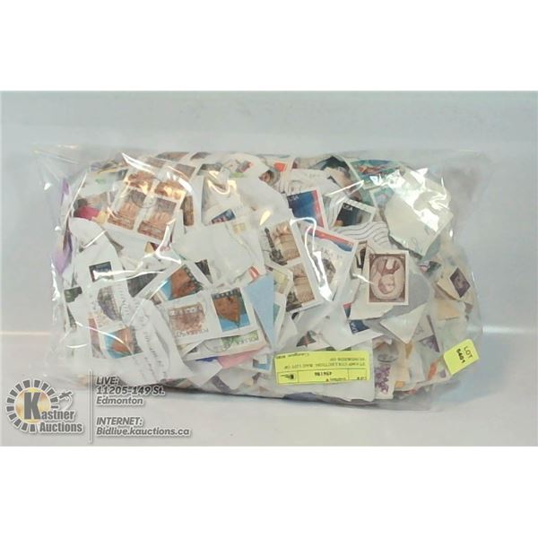 STAMP COLLECTION- BAG LOT OF HUNDREDS OF