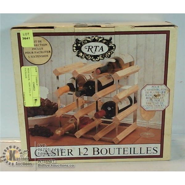 WINE RACKS: 1  NEW STILL IN PACKAGE & 1 USED