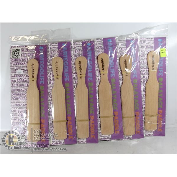 LOT OF 6 NEW ARTEGO BALAYAGE PADDLES.