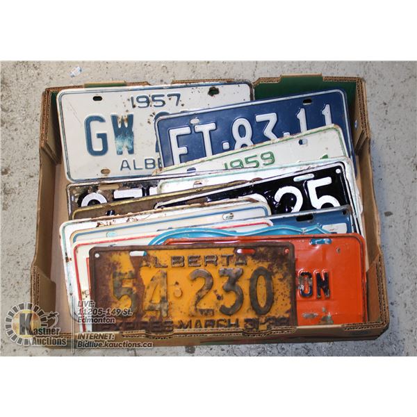 LARGE FLAT OF COLLECTIBLE LOW NUMBER LICENSE