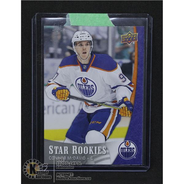 CONNOR MCDAVID UPPER DECK STAR ROOKIES CARD