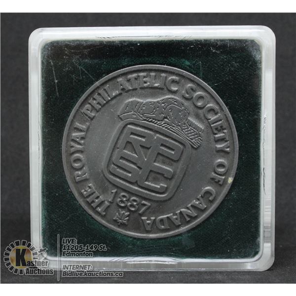 THE ROYAL PHILATELIC SOCIETY MEDALLION IN CASE